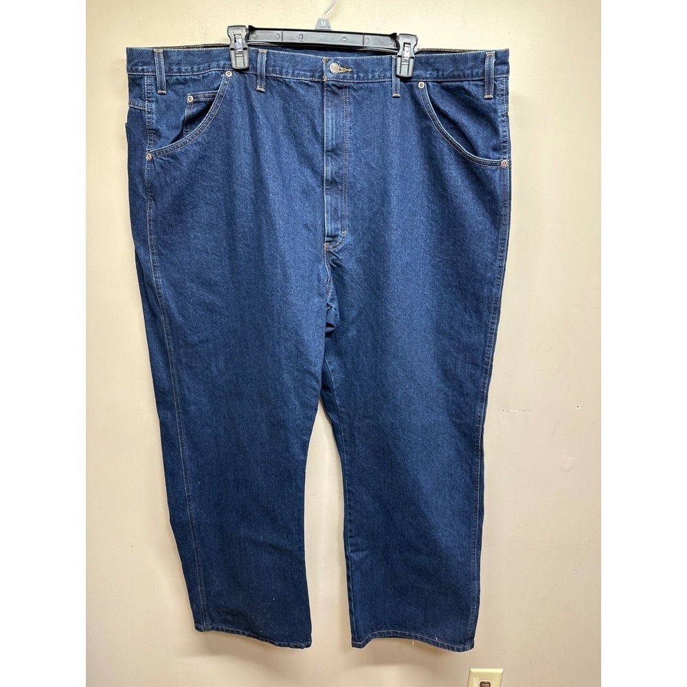 Dickies Mens Relaxed Fit Carpenter Jeans Dark Wash Blue 50x30‎ 100% Cotton